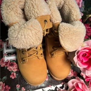 Jeffrey Campbell Tan Lace-Up Boots